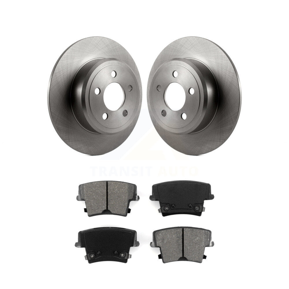Brake Rotor Semi-Metallic Pad Rear Kit For Dodge Charger Chrysler 300 Challenger