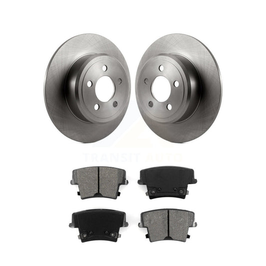 Brake Rotor Semi-Metallic Pad Rear Kit For Dodge Charger Chrysler 300 Challenger