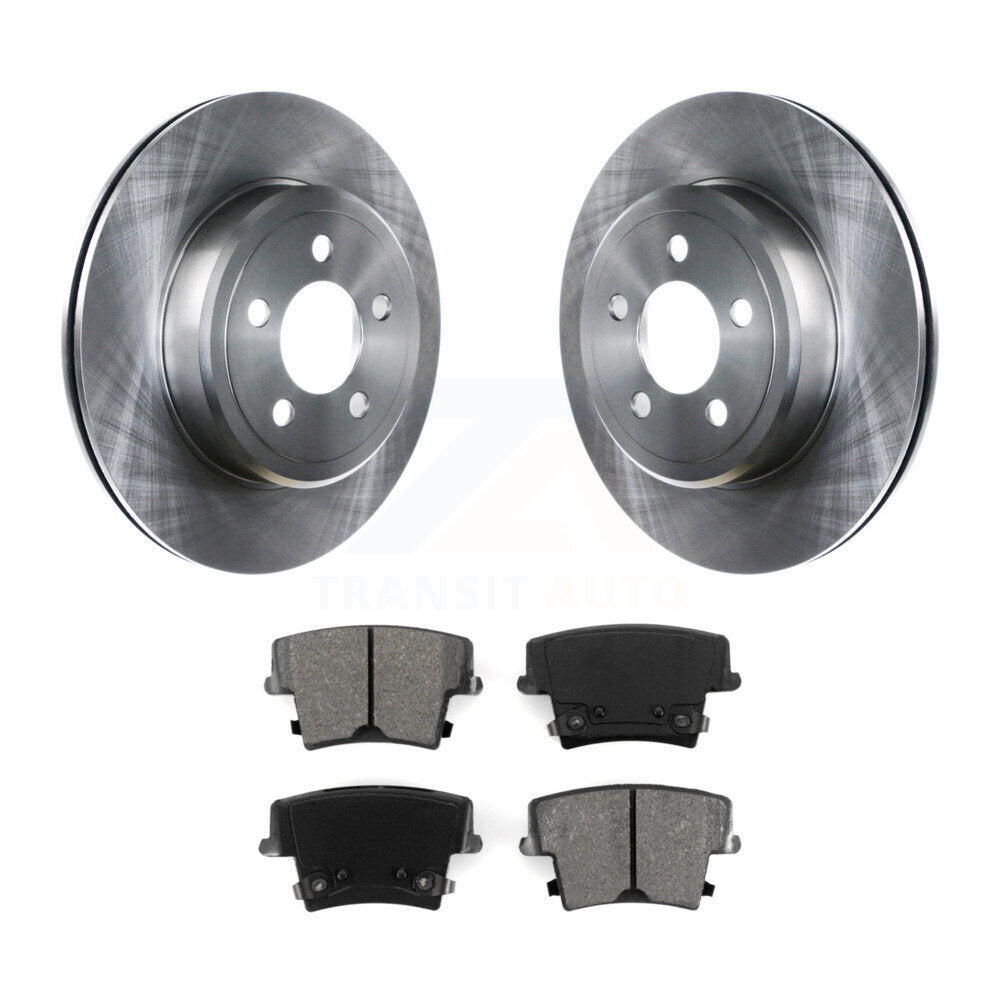 Brake Rotor Semi-Metallic Pad Rear Kit For Dodge Charger Chrysler 300 Challenger