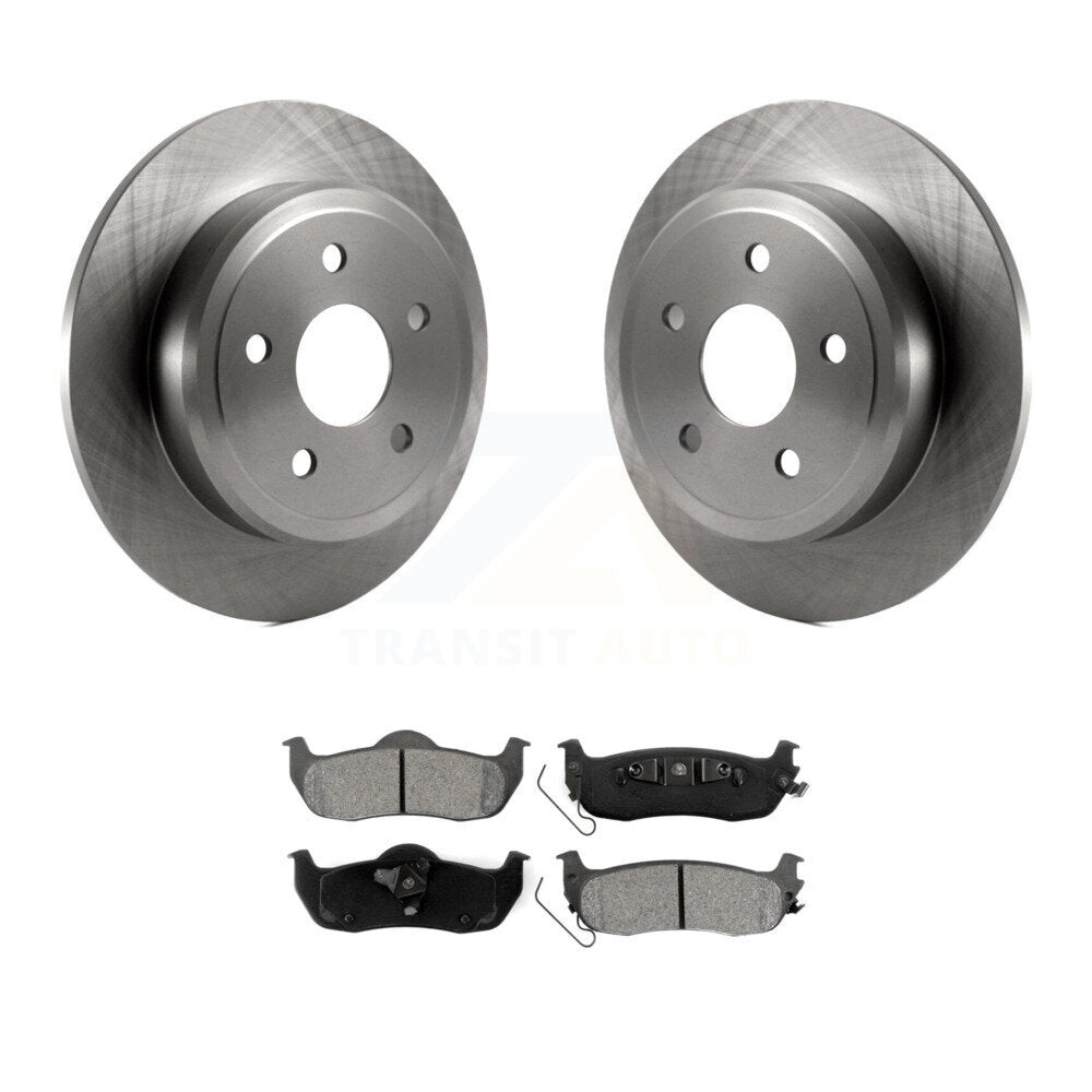 Disc Brake Rotors & Semi-Metallic Pad Rear Kit For Jeep Grand Cherokee Commander