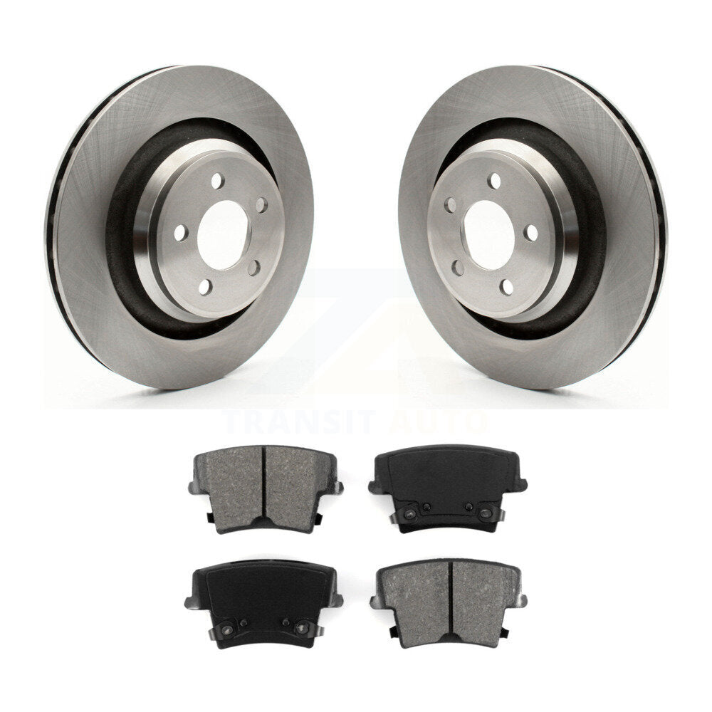 Brake Rotor Semi-Metallic Pad Rear Kit For Dodge Charger R T Scat Pack with 6.4L