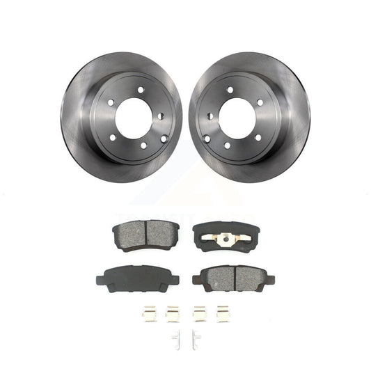 Brake Rotors Semi-Metallic Pad Rear Kit For Jeep Mitsubishi Lancer Patriot Dodge