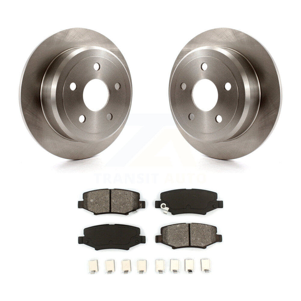 Disc Brake Rotors And Semi-Metallic Pads Rear Kit For Jeep Wrangler JK