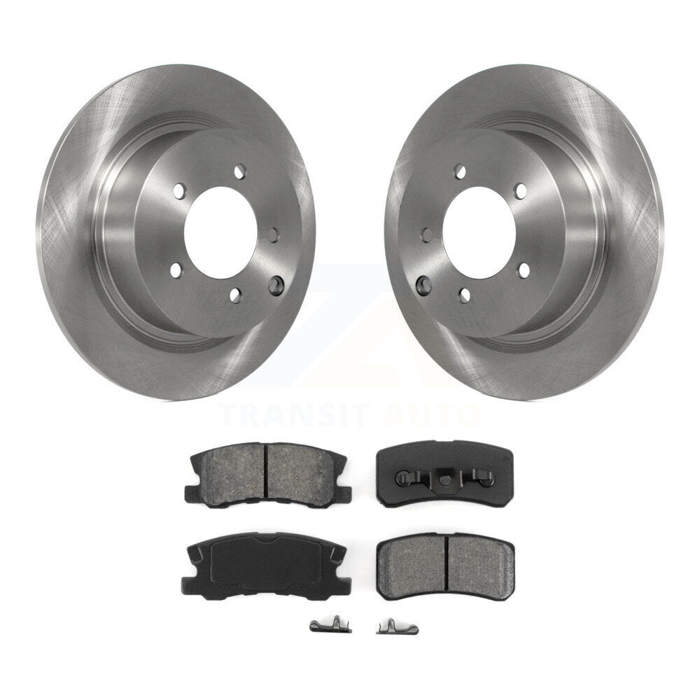 Brake Rotors Semi-Metallic Pad Rear Kit For Mitsubishi Jeep Lancer Patriot Dodge