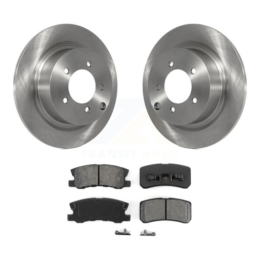Brake Rotors Semi-Metallic Pad Rear Kit For Mitsubishi Jeep Lancer Patriot Dodge