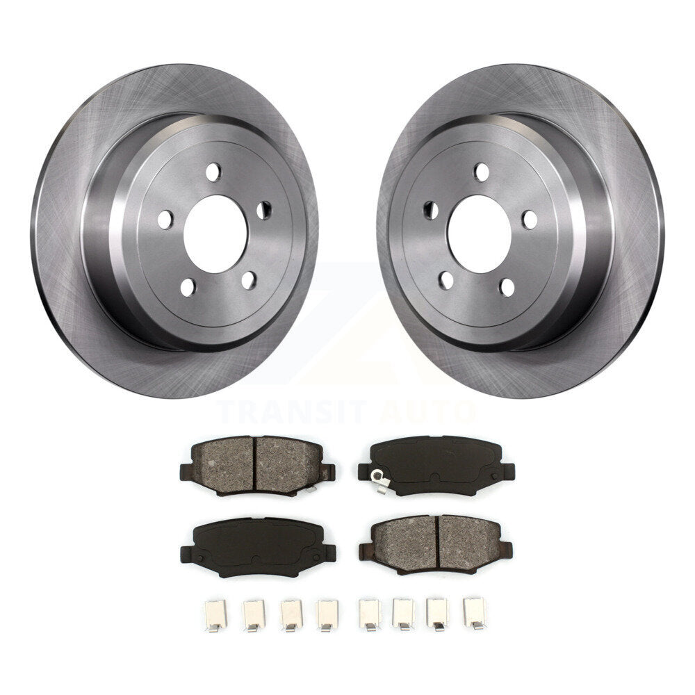 Disc Brake Rotors And Semi-Metallic Pads Rear Kit For Jeep Liberty Dodge Nitro