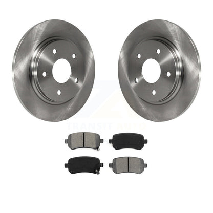 Brake Rotors Semi-Metallic Pad Rear Kit For Dodge Grand Caravan Journey Chrysler