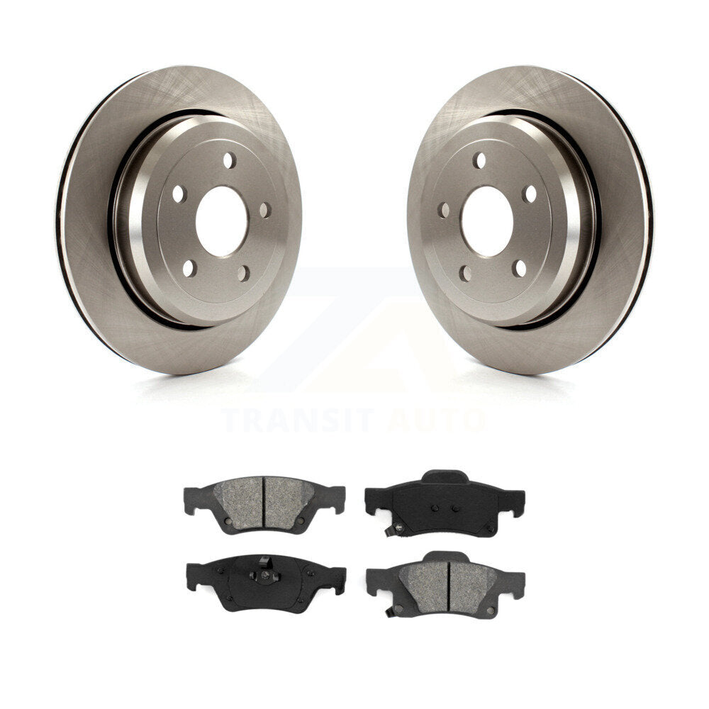 Brake Rotors Semi-Metallic Pad Rear Kit For Jeep Grand Cherokee Dodge Durango WK