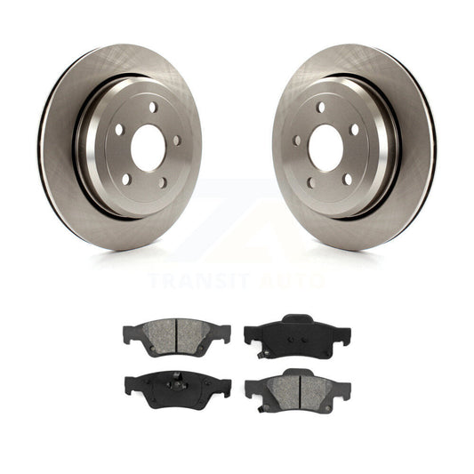 Brake Rotors Semi-Metallic Pad Rear Kit For Jeep Grand Cherokee Dodge Durango WK