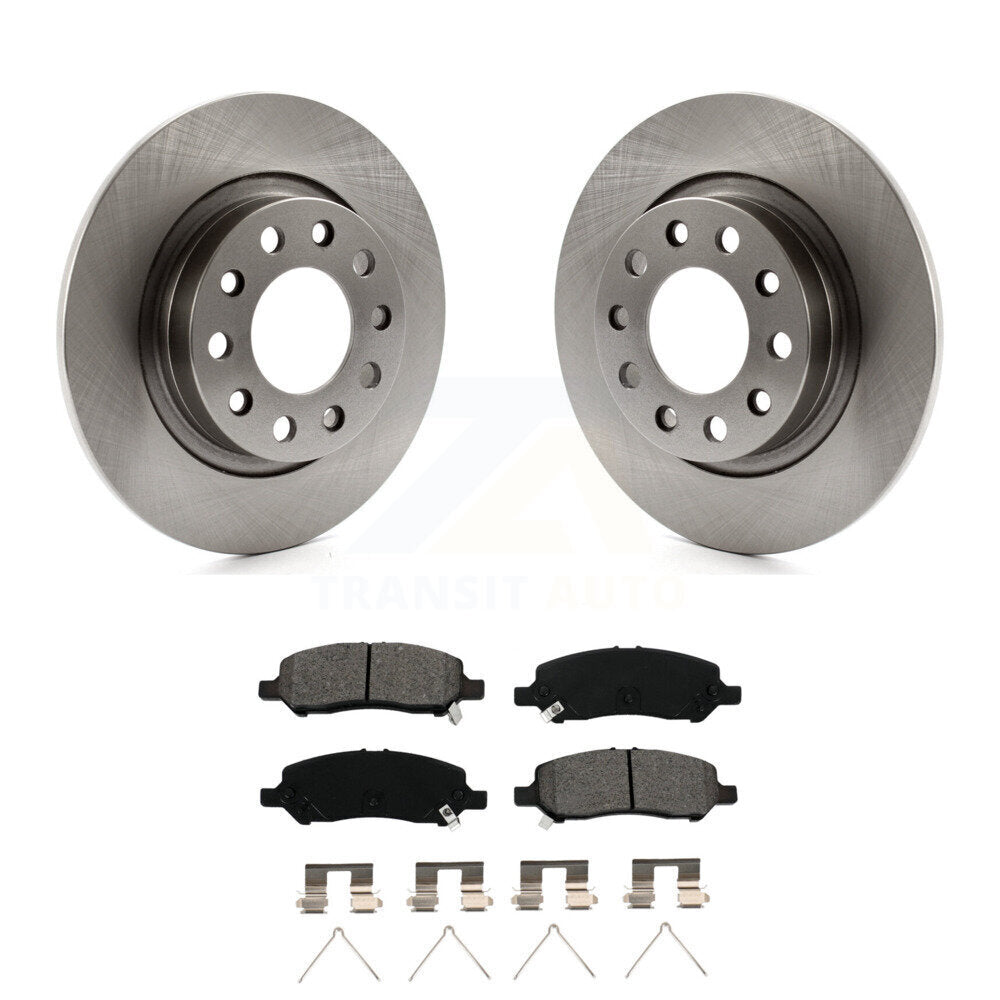 Disc Brake Rotors And Semi-Metallic Pads Rear Kit For 2013-2016 Dodge Dart
