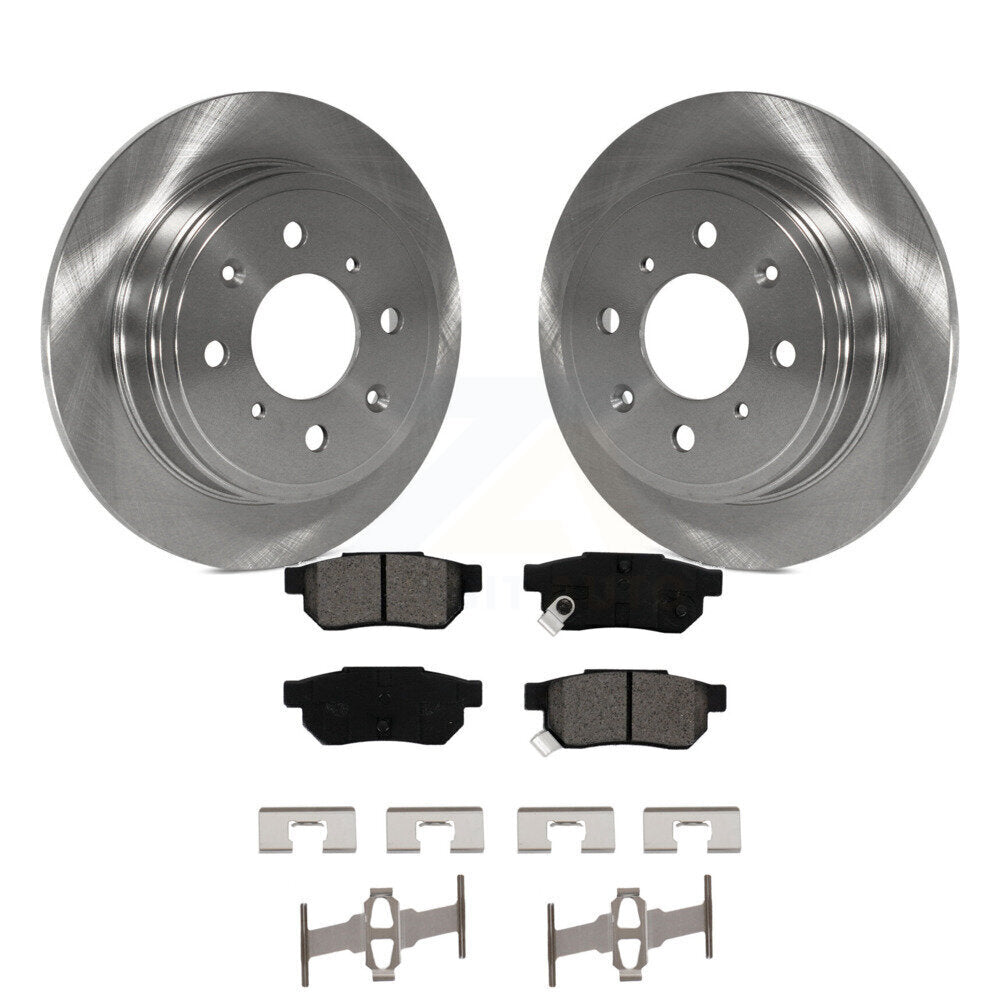Brake Rotor Semi-Metallic Pad Rear Kit For Honda Civic Acura Integra del Sol CRX