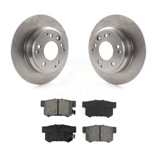 Brake Rotor & Semi-Metallic Pad Rear Kit For Honda Odyssey Acura Legend RL Isuzu
