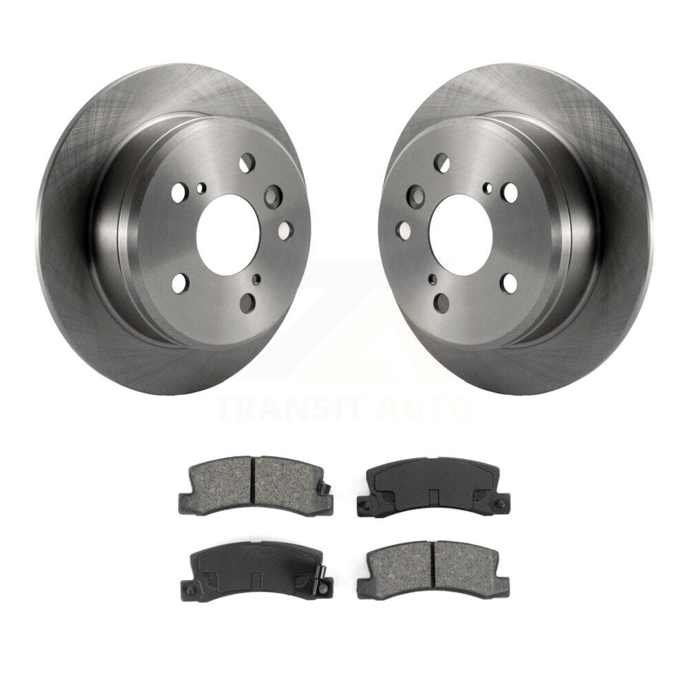 Disc Brake Rotors Semi-Metallic Pad Rear Kit For Toyota Camry Solara Lexus ES300