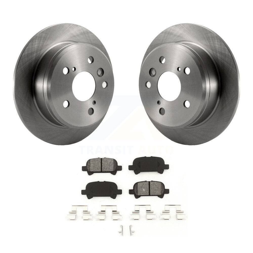 Disc Brake Rotors And Semi-Metallic Pads Rear Kit For Toyota Camry Solara