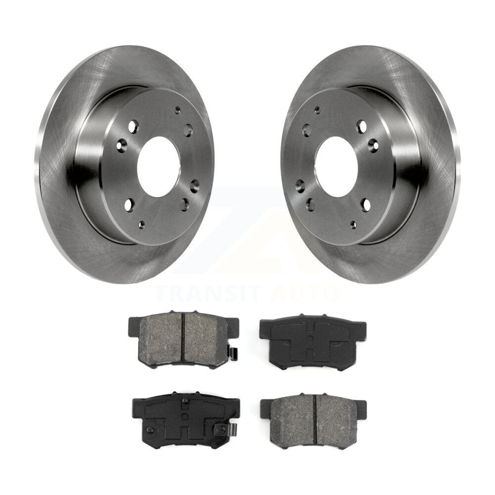 Disc Brake Rotors And Semi-Metallic Pads Rear Kit For Honda Accord Acura CL