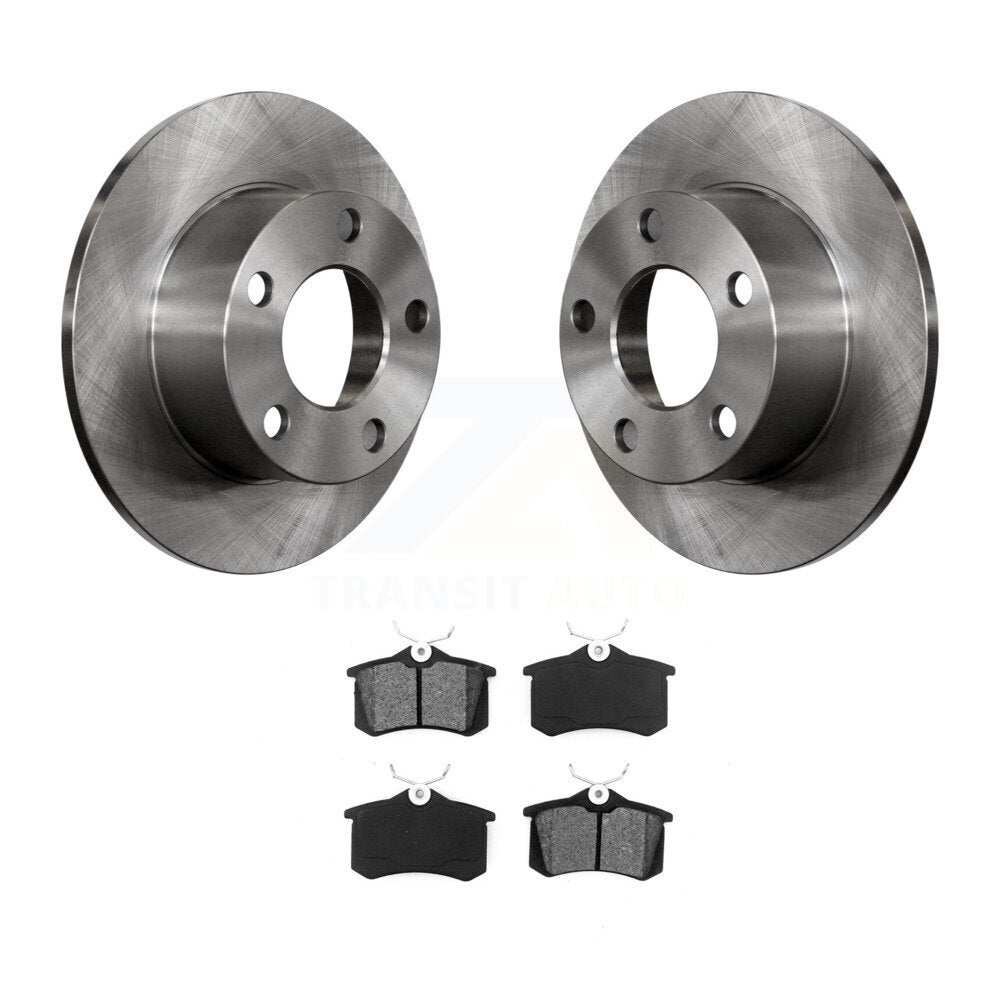 Disc Brake Rotors And Semi-Metallic Pads Rear Kit For Volkswagen Passat Audi A6