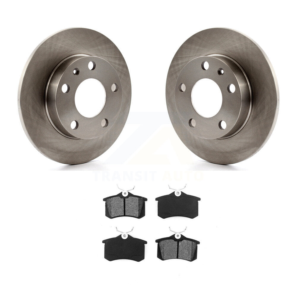 Disc Brake Rotors And Semi-Metallic Pads Rear Kit For Audi A4 Quattro