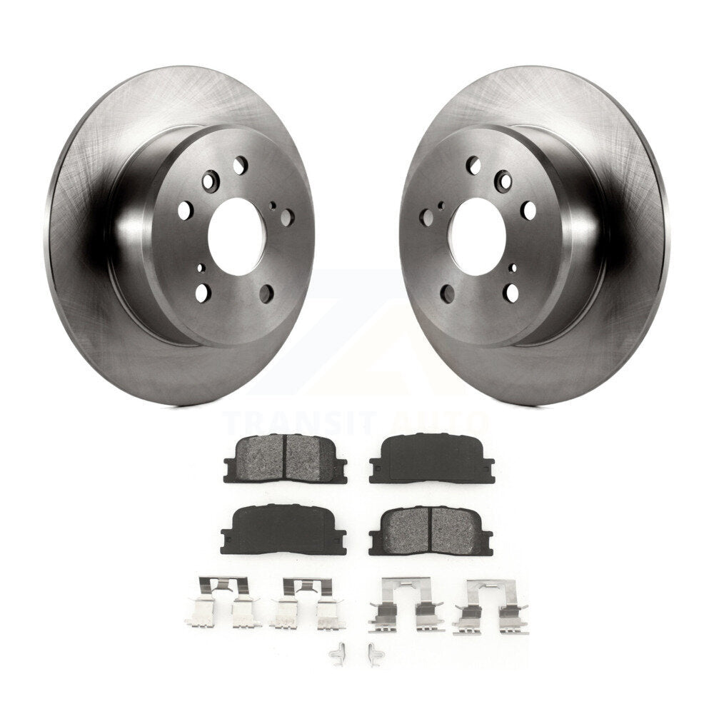 Disc Brake Rotors Semi-Metallic Pad Rear Kit For 2001-2003 Toyota Highlander FWD