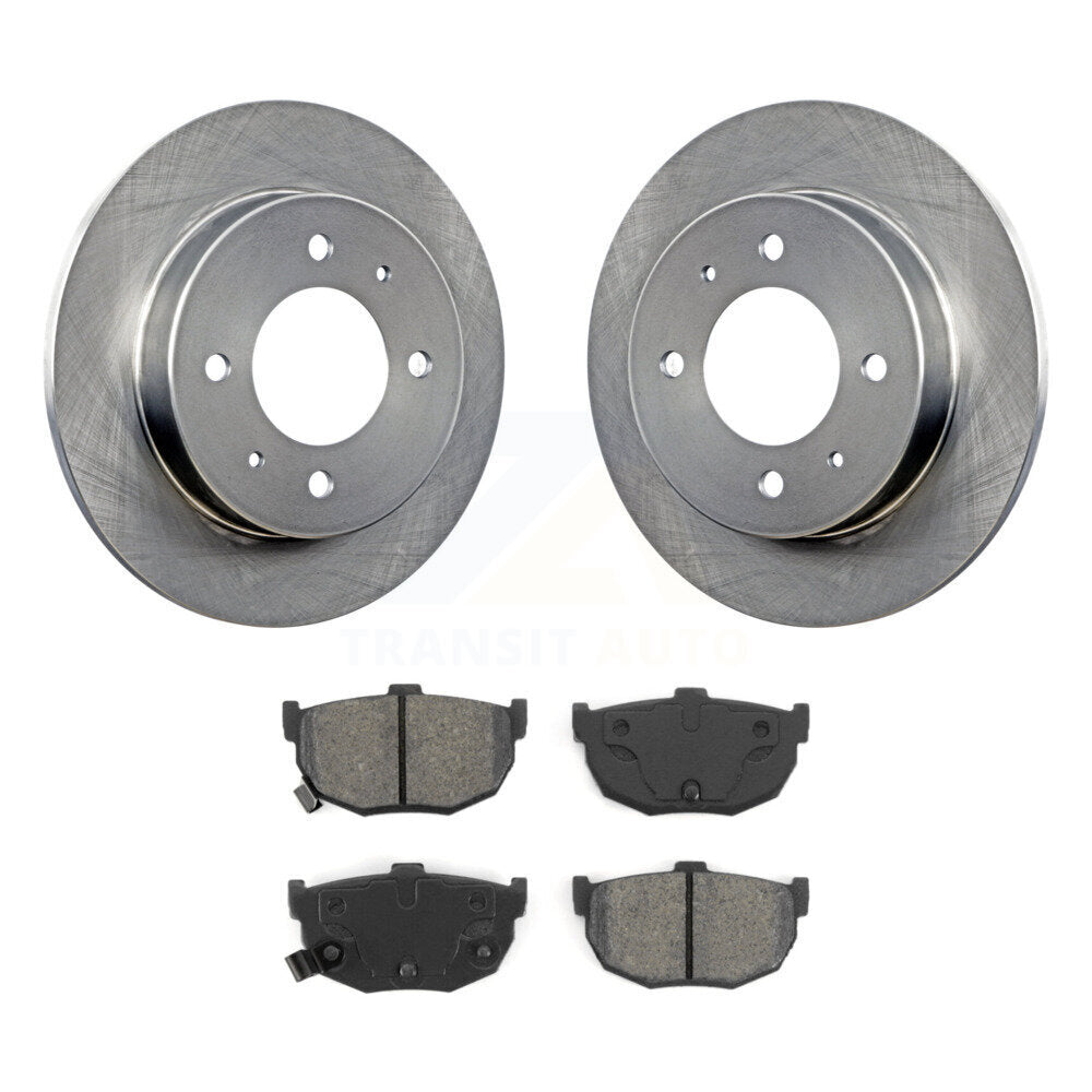 Disc Brake Rotors And Semi-Metallic Pads Rear Kit For Hyundai Elantra Tiburon