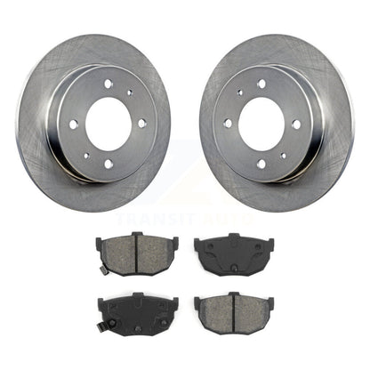 Disc Brake Rotors And Semi-Metallic Pads Rear Kit For Hyundai Elantra Tiburon