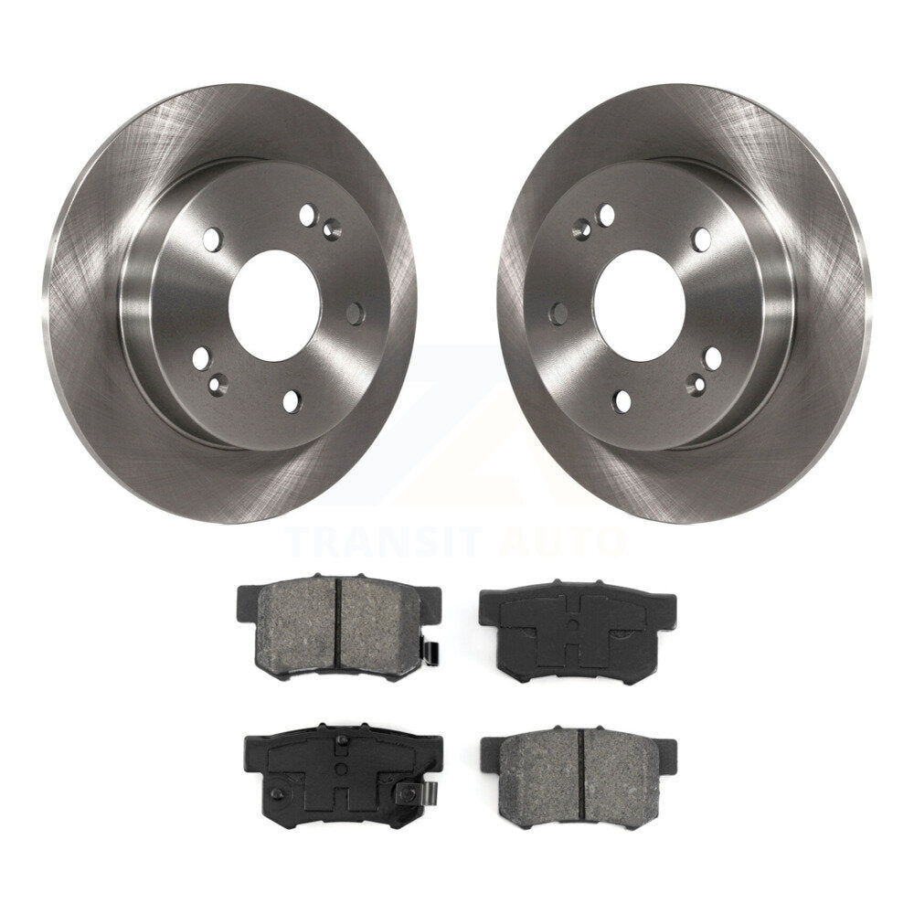 Disc Brake Rotors And Semi-Metallic Pads Rear Kit For 1997-2001 Honda Prelude