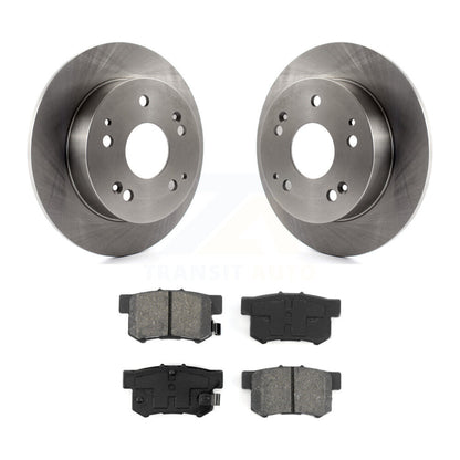 Brake Rotors Semi-Metallic Pad Rear Kit For Honda Civic Accord Acura RSX Integra