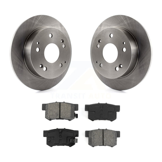 Brake Rotors Semi-Metallic Pad Rear Kit For Honda Civic Accord Acura RSX Integra