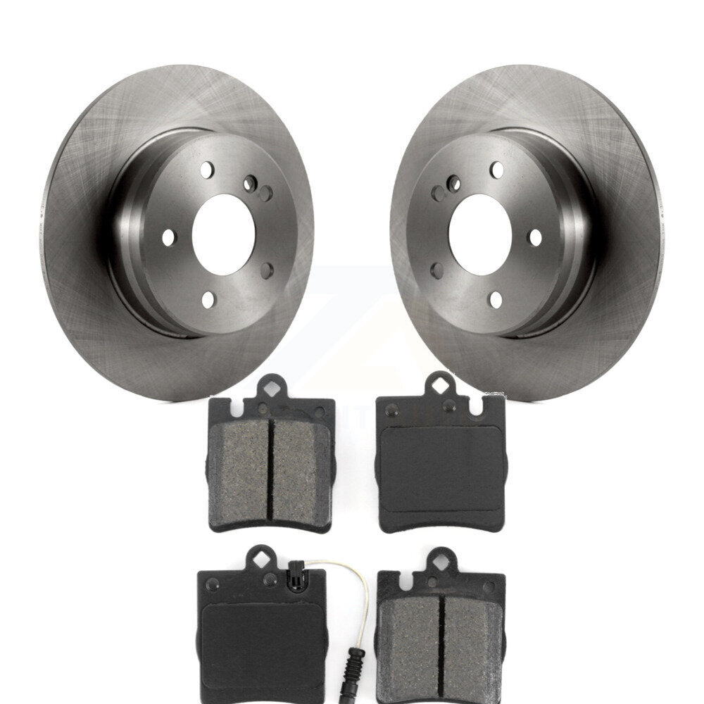 Brake Rotor Semi-Metallic Pad Rear Kit For Mercedes-Benz C230 SLK350 CLK320 E320