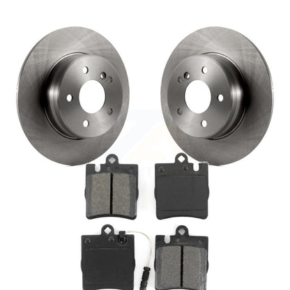 Brake Rotor Semi-Metallic Pad Rear Kit For Mercedes-Benz C230 SLK350 CLK320 E320