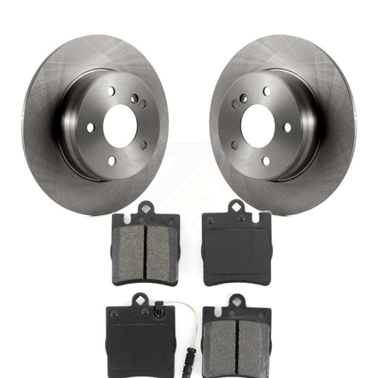Brake Rotor Semi-Metallic Pad Rear Kit For Mercedes-Benz C230 SLK350 CLK320 E320