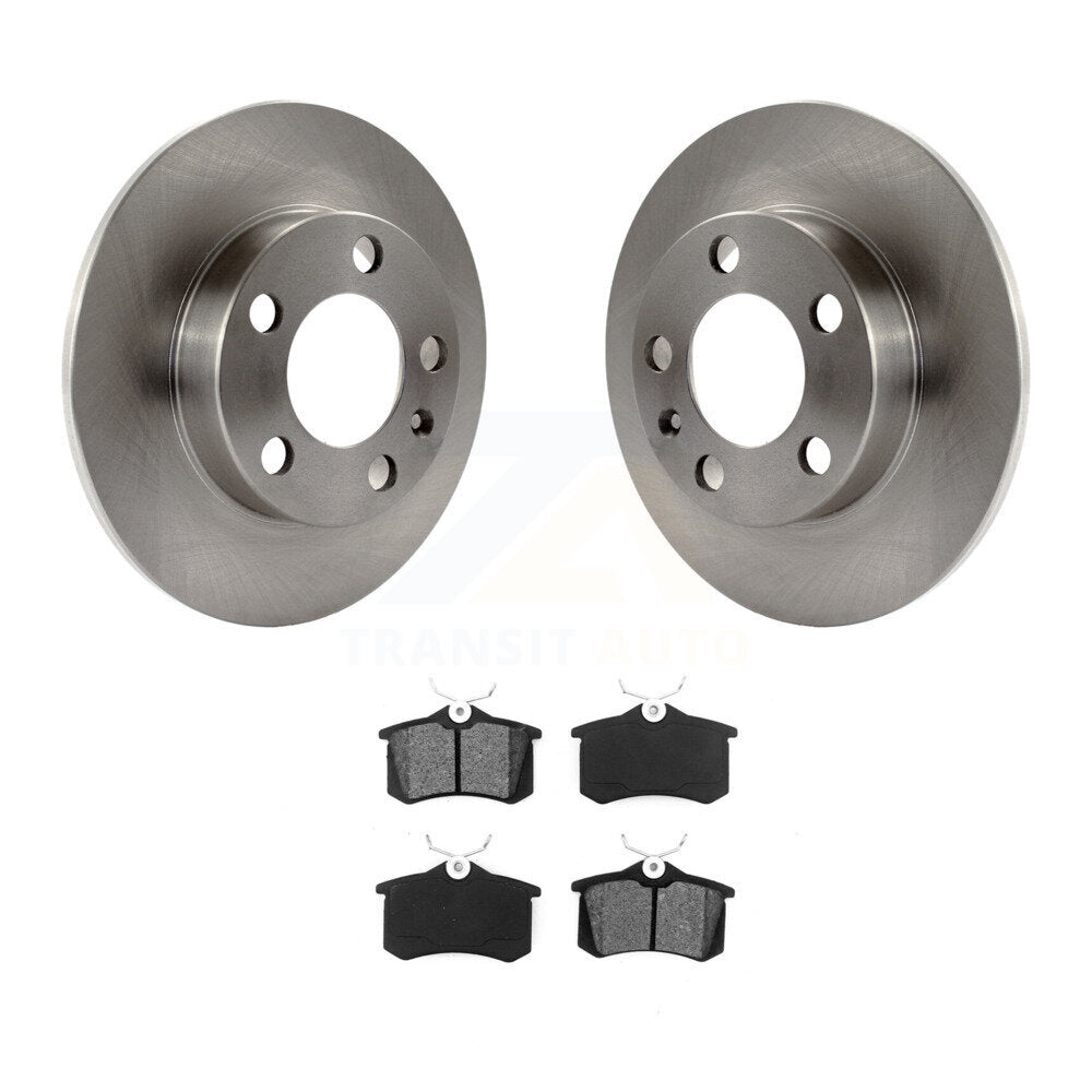 Brake Rotors Semi-Metallic Pad Rear Kit For Volkswagen Jetta Golf City Beetle TT