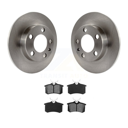 Brake Rotors Semi-Metallic Pad Rear Kit For Volkswagen Jetta Golf City Beetle TT