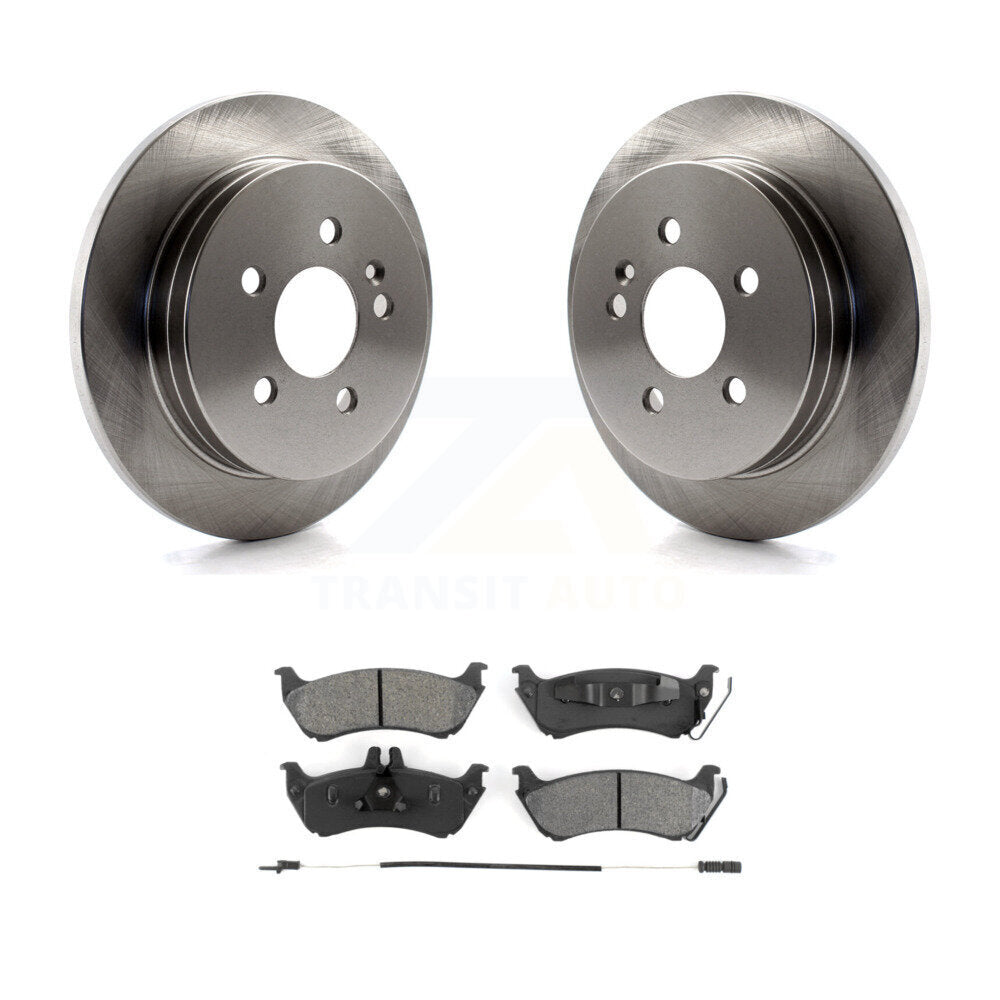 Disc Brake Rotors Semi-Metallic Pad Rear Kit For Mercedes-Benz ML320 ML350 ML430