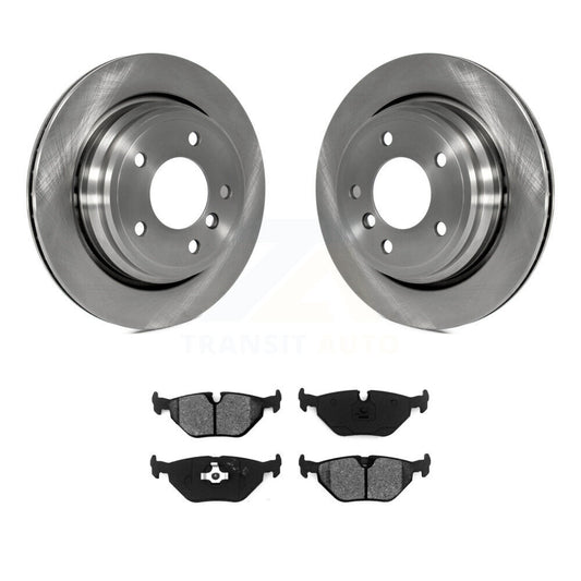 Disc Brake Rotors And Semi-Metallic Pads Rear Kit For BMW 540i 530i 528i 525i