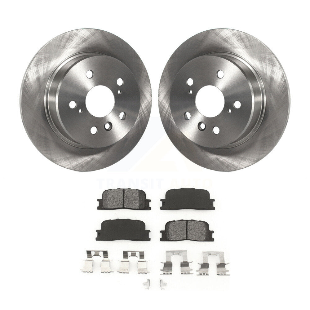 Disc Brake Rotors Semi-Metallic Pad Rear Kit For 2001-2003 Toyota Highlander AWD