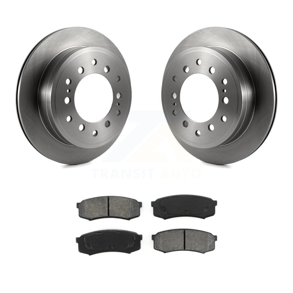 Brake Rotor And Semi-Metallic Pad Rear Kit For Toyota 4Runner FJ Cruiser Sequoia
