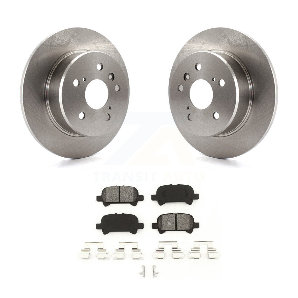 Disc Brake Rotors And Semi-Metallic Pads Rear Kit For 2000-2004 Toyota Avalon