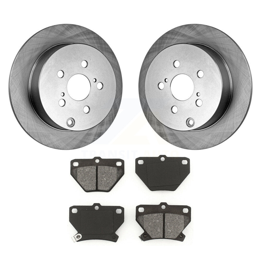Brake Rotors & Semi-Metallic Pad Rear Kit For Toyota Matrix Corolla Pontiac Vibe