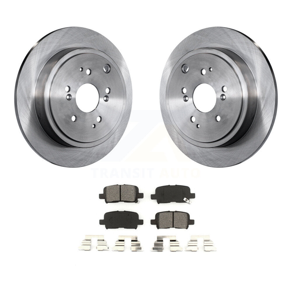 Disc Brake Rotors And Semi-Metallic Pads Rear Kit For Honda Pilot Acura MDX