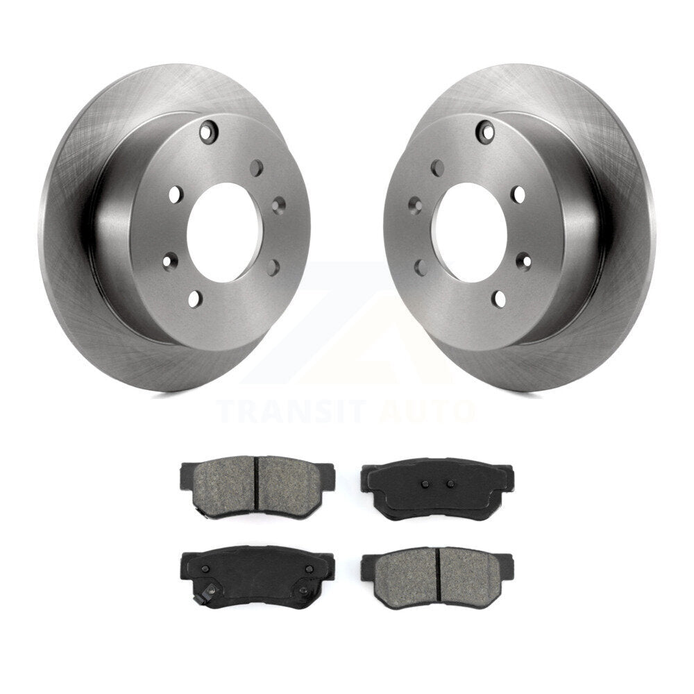 Brake Rotors & Semi-Metallic Pad Rear Kit For Hyundai Sonata Kia Optima Magentis