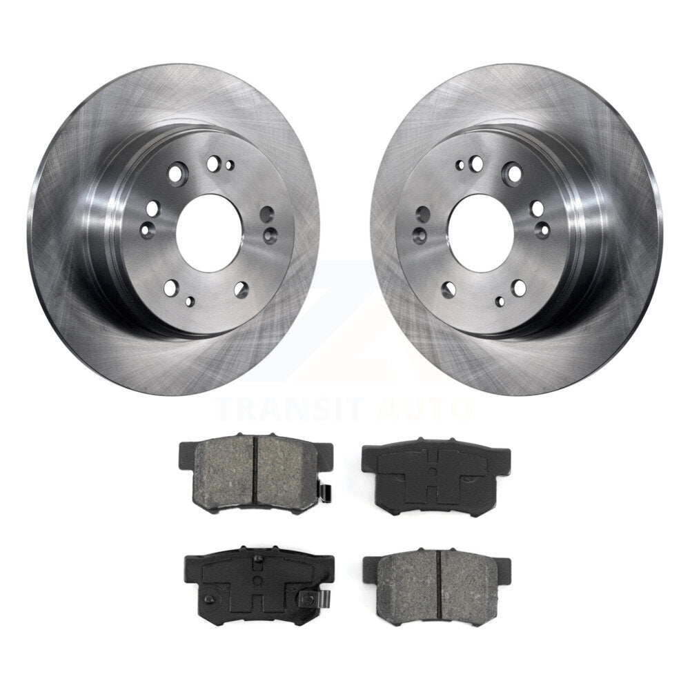 Disc Brake Rotors And Semi-Metallic Pads Rear Kit For 2002-2004 Honda CR-V