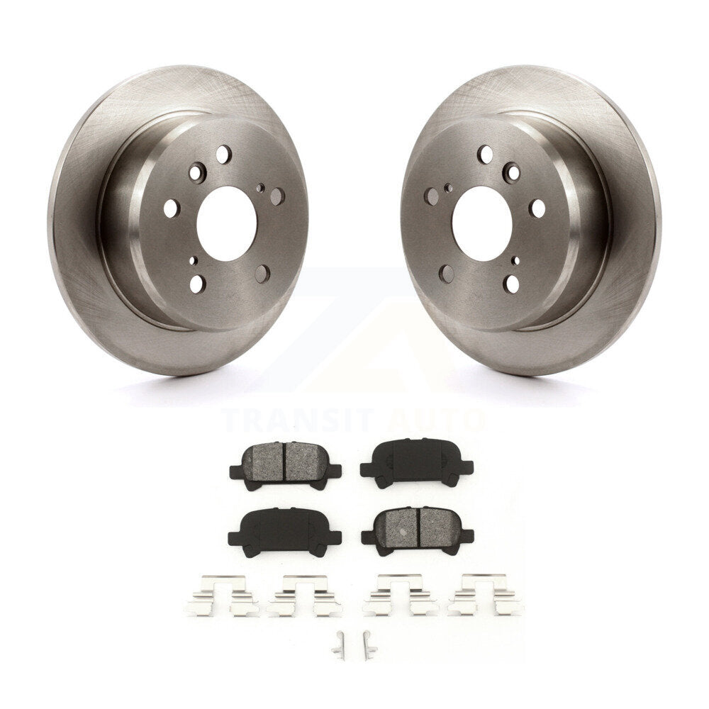 Disc Brake Rotors And Semi-Metallic Pads Rear Kit For Toyota Camry Solara Avalon