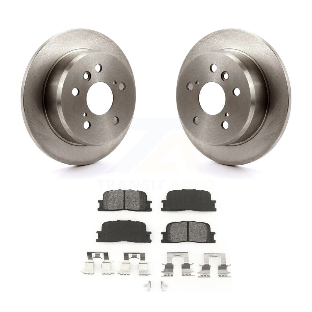 Disc Brake Rotor & Semi-Metallic Pad Rear Kit For Toyota Camry Lexus ES330 ES300