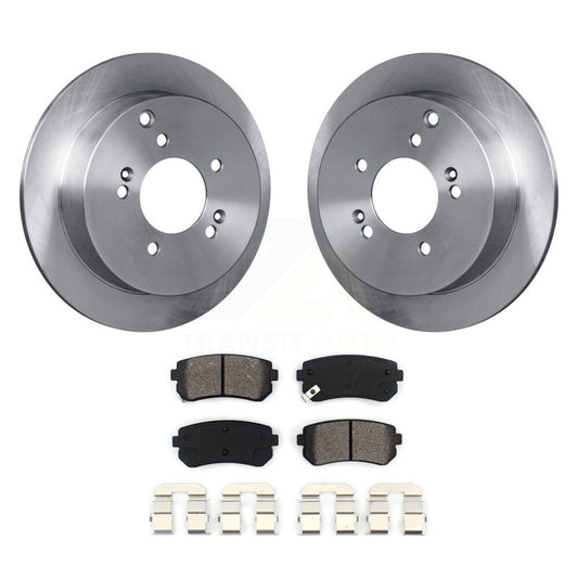 Disc Brake Rotors Semi-Metallic Pad Rear Kit For Hyundai Tucson Kia Sportage AWD