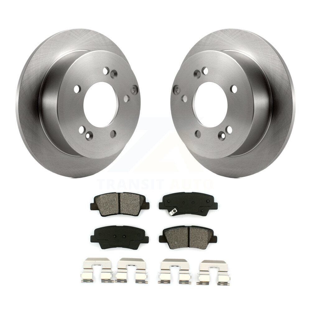 Disc Brake Rotors And Semi-Metallic Pads Rear Kit For Hyundai Sonata 2.4L