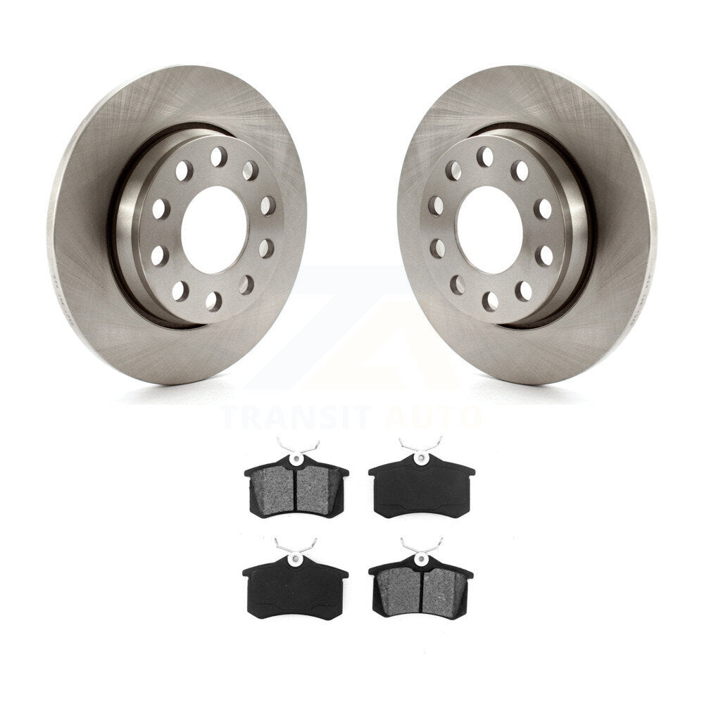 Disc Brake Rotors And Semi-Metallic Pads Rear Kit For Audi A4