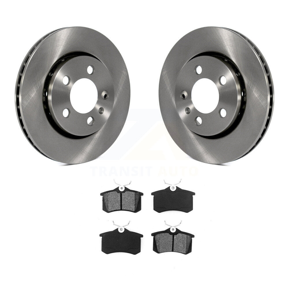 Brake Rotor Semi-Metallic Pad Rear Kit For Volkswagen Jetta Golf Audi TT Quattro