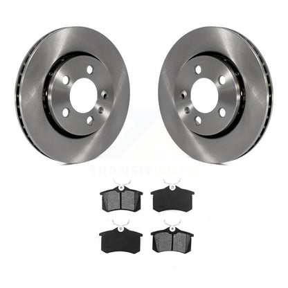 Brake Rotor Semi-Metallic Pad Rear Kit For Volkswagen Jetta Golf Audi TT Quattro