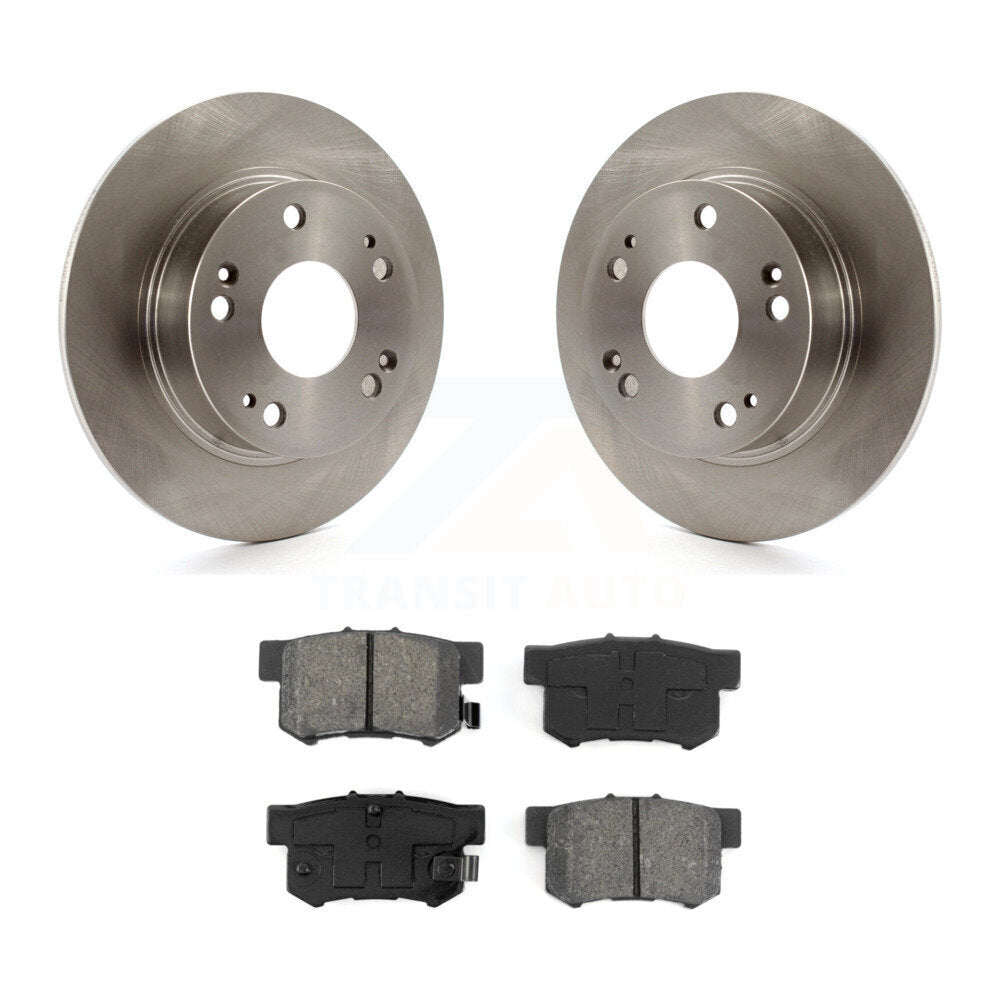 Disc Brake Rotors And Semi-Metallic Pads Rear Kit For Honda Accord Acura TSX