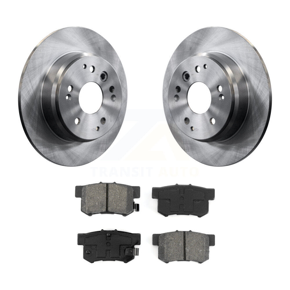 Disc Brake Rotors And Semi-Metallic Pads Rear Kit For Acura TL Honda Element